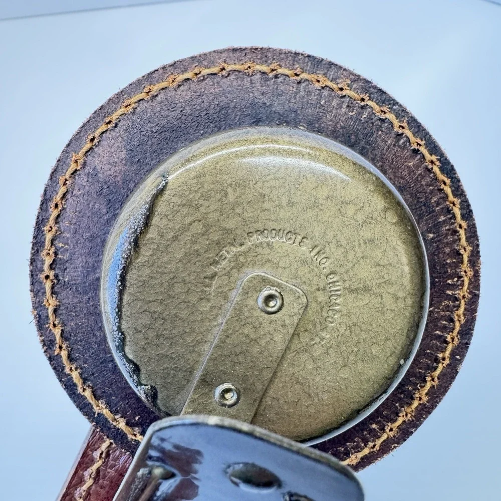 VTG Ex Cell Metal Products Portable Clip On Ashtray Leather Horse Equestrian